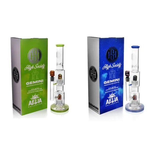 High Society Gemini Premium Wig Wag Water Pipe