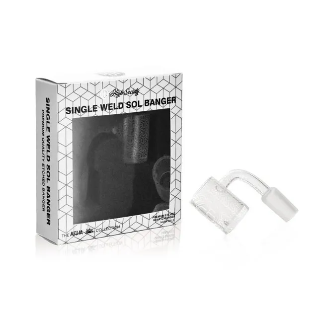 High Society Sol Premium Etched Quartz Banger